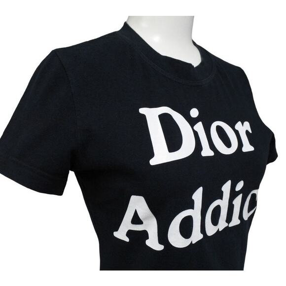 Authentic Christian Dior Dior Addict Galliano Short Sleeve Top Shirt Black 36 - Picture 4 of 8